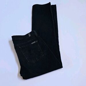 7 FAM Black Straight Leg Jeans Size 29